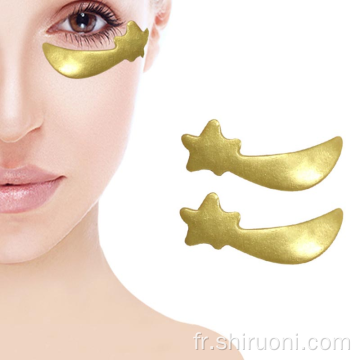 Feuille de patchs pour les yeux au collagène en cristal Masque en or 24 carats